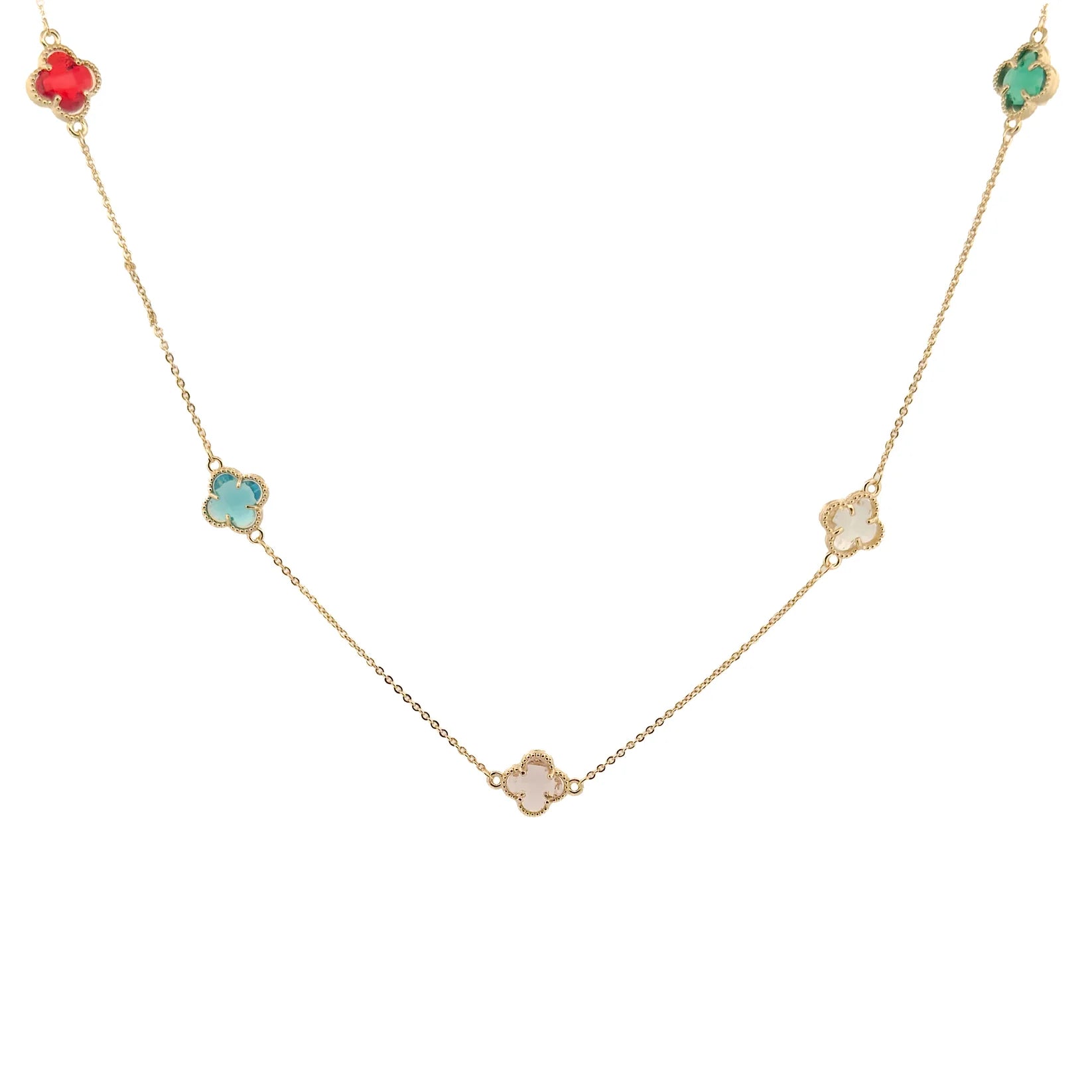 JUEGO ORO LAMINADO TREBOL DE COLORES (2 PIEZAS)