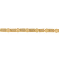 PULSO ORO LAMINADO ESLABONES CON GRECAS Y CIRCULOS