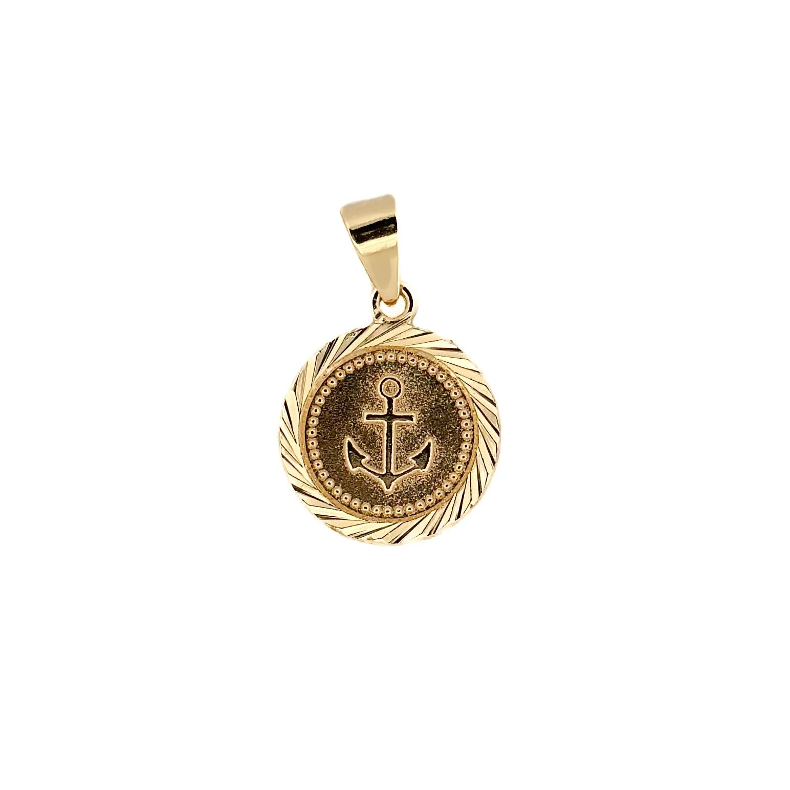 DIJE ORO LAMINADO MEDALLA ANCLA
