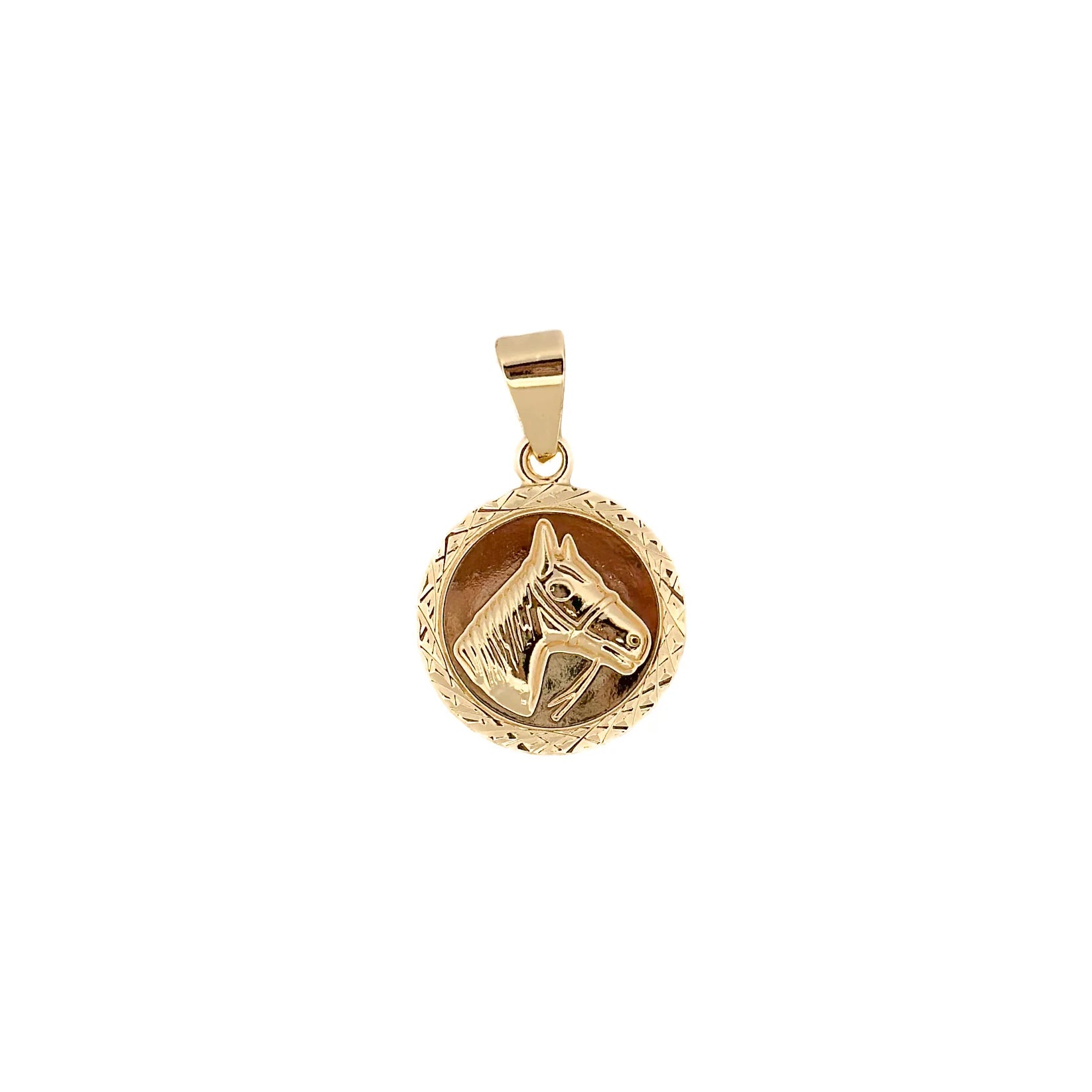 DIJE ORO LAMINADO MEDALLA CABALLO