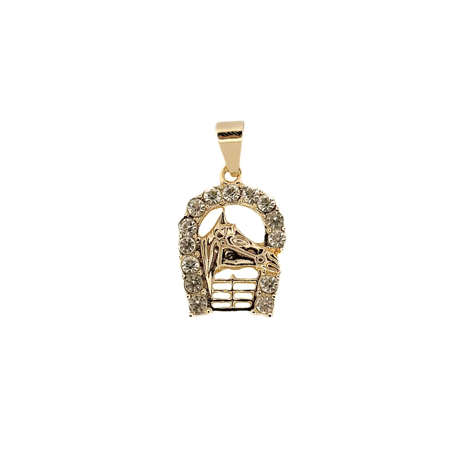 DIJE ORO LAMINADO HERRADURA CON CABALLO