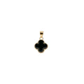 DIJE ORO LAMINADO TREBOL ESMALTADO (VCA NEGRO)